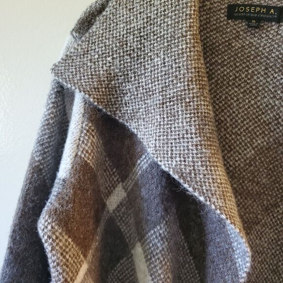 Joseph A Long Open Cardigan Sweater Women's Size Small Pockets Soft Relaxed Fit - Picture 7 of 10